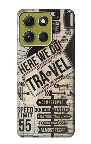 S3441 ヴィンテージ旅行 Vintage Travel Motorola Moto G86 バックケース、フリップケース・カバー