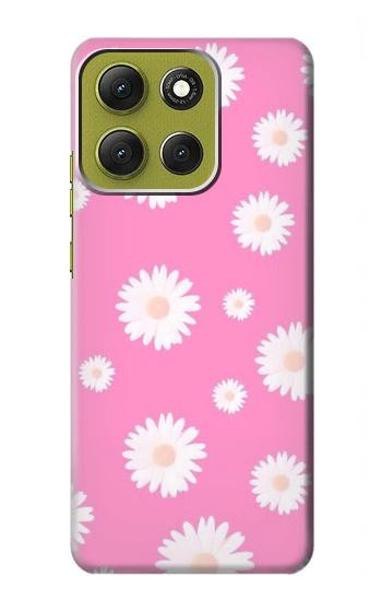 S3500 ピンクの花柄 Pink Floral Pattern Motorola Moto G86 バックケース、フリップケース・カバー