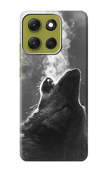 S3505 オオカミ Wolf Howling Motorola Moto G86 バックケース、フリップケース・カバー
