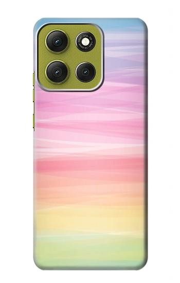 S3507 カラフルな虹 パステル Colorful Rainbow Pastel Motorola Moto G86 バックケース、フリップケース・カバー