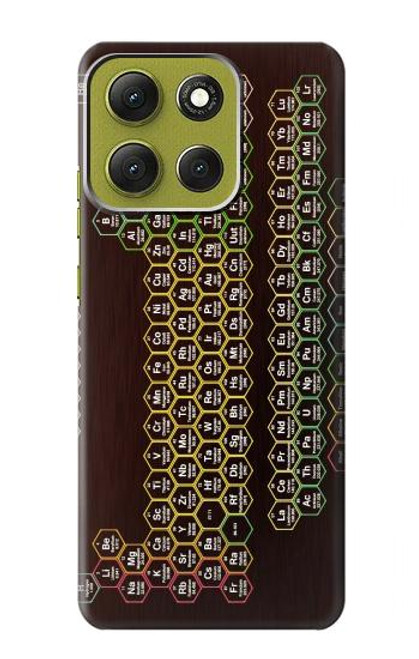 S3544 ネオンハニカム周期表 Neon Honeycomb Periodic Table Motorola Moto G86 バックケース、フリップケース・カバー