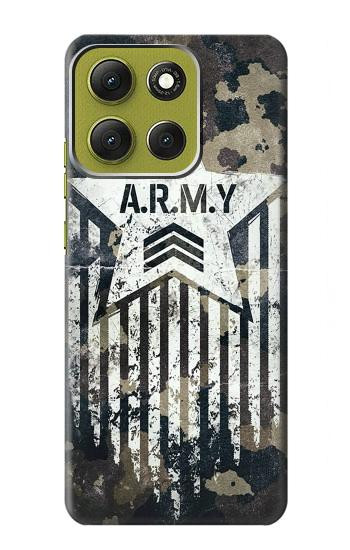 S3666 陸軍迷彩迷彩 Army Camo Camouflage Motorola Moto G86 バックケース、フリップケース・カバー