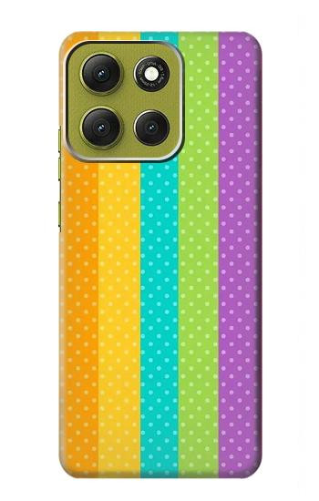 S3678 カラフルなレインボーバーティカル Colorful Rainbow Vertical Motorola Moto G86 バックケース、フリップケース・カバー