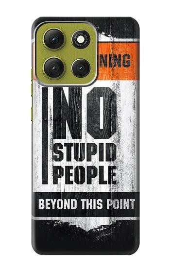 S3704 愚かな人はいない No Stupid People Motorola Moto G86 バックケース、フリップケース・カバー