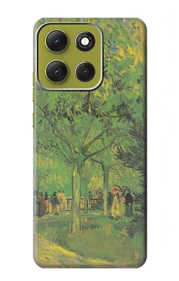 S3748 フィンセント・ファン・ゴッホ パブリックガーデンの車線 Van Gogh A Lane in a Public Garden Motorola Moto G86 バックケース、フリップケース・カバー