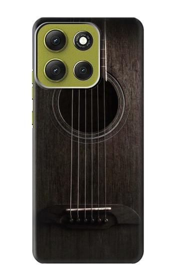 S3834 ブラックギター Old Woods Black Guitar Motorola Moto G86 バックケース、フリップケース・カバー
