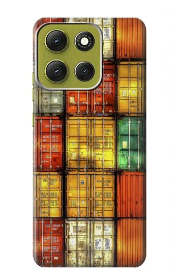 S3861 カラフルなコンテナ ブロック Colorful Container Block Motorola Moto G86 バックケース、フリップケース・カバー