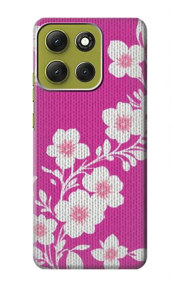 S3924 桜のピンクの背景 Cherry Blossom Pink Background Motorola Moto G86 バックケース、フリップケース・カバー
