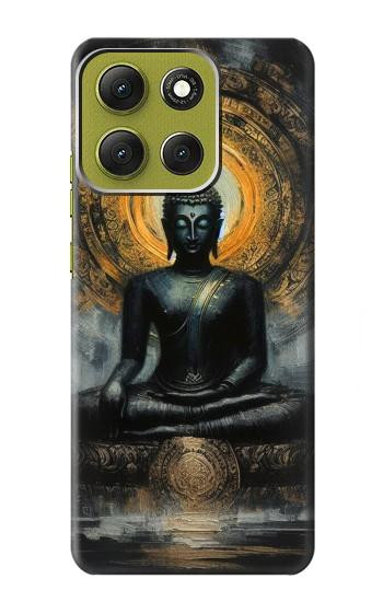 S3968 黒い仏陀 Black Buddha Motorola Moto G86 バックケース、フリップケース・カバー
