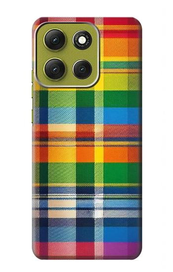 S3983 布の質感 LGBTQ Fabric Texture LGBTQ Motorola Moto G86 バックケース、フリップケース・カバー