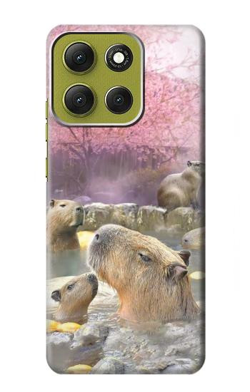 S4030 カピバラ 温泉 Capybara Hot Spring Motorola Moto G86 バックケース、フリップケース・カバー