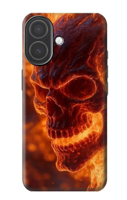S4062 火の頭蓋骨 Fire Skull iPhone 17 バックケース、フリップケース・カバー
