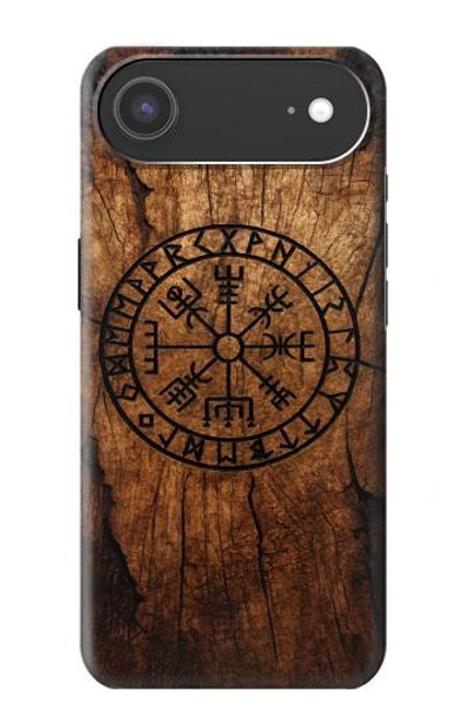 S4036 バイキングのヴェグヴィシルの木 Viking Vegvisir Compass Wood iPhone Air バックケース、フリップケース・カバー