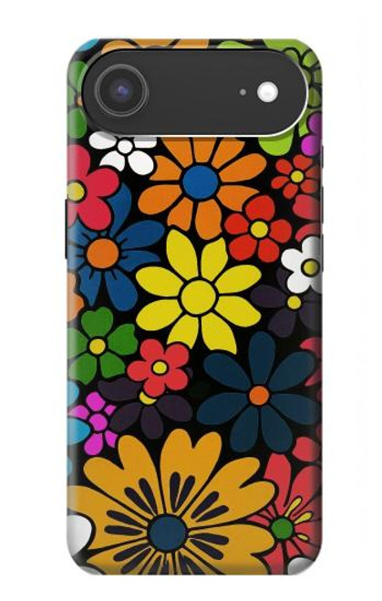 S4043 カラフルな花の漫画 Colorful Flowers Cartoon iPhone Air バックケース、フリップケース・カバー