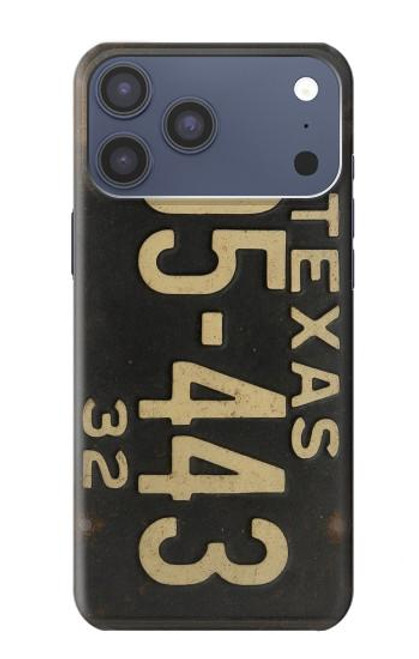 S4061 ヴィンテージテキサスの車のナンバープレート Vintage Texas Car License Plate iPhone 17 Pro Max バックケース、フリップケース・カバー