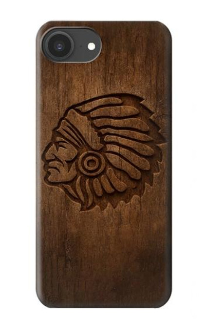 S4035 ネイティブアメリカンの木彫り Native American Wood Carving iPhone 16e バックケース、フリップケース・カバー