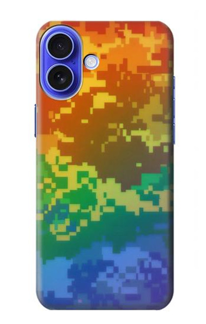 S4047 LGBTQカモフラージュ LGBTQ Camouflage iPhone 16 バックケース、フリップケース・カバー