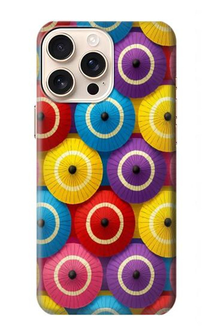 S4065 蛇の目傘柄 Snake Eye Umbrella Pattern iPhone 16 pro バックケース、フリップケース・カバー