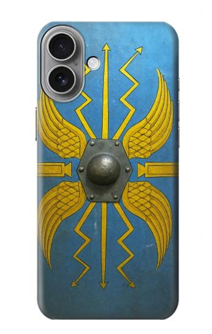 S4052 青いローマの盾 Blue Roman Shield iPhone 16 plus バックケース、フリップケース・カバー