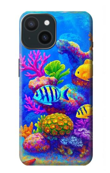 S4058 カラフルな水族館 Colorful Aquarium iPhone 15 バックケース、フリップケース・カバー