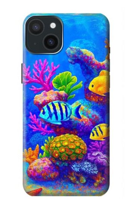 S4058 カラフルな水族館 Colorful Aquarium iPhone 15 Plus バックケース、フリップケース・カバー