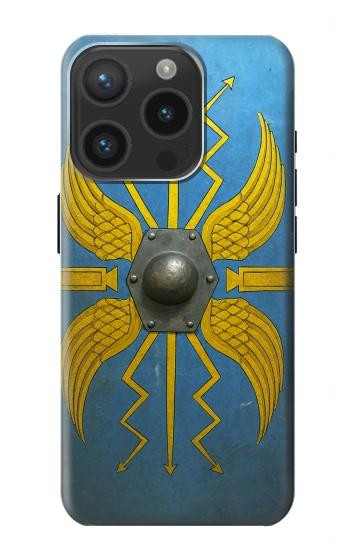 S4052 青いローマの盾 Blue Roman Shield iPhone 15 Pro バックケース、フリップケース・カバー