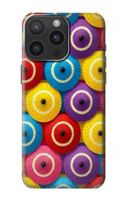 S4065 蛇の目傘柄 Snake Eye Umbrella Pattern iPhone 15 Pro Max バックケース、フリップケース・カバー