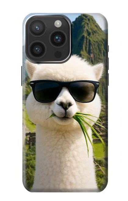 S4069 アルパカのサングラス Alpaca Sunglasses iPhone 15 Pro Max バックケース、フリップケース・カバー