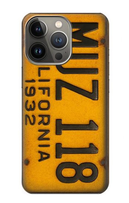 S4060 ヴィンテージカリフォルニアの車のナンバープレート Vintage California Car License Plate iPhone 14 Pro バックケース、フリップケース・カバー
