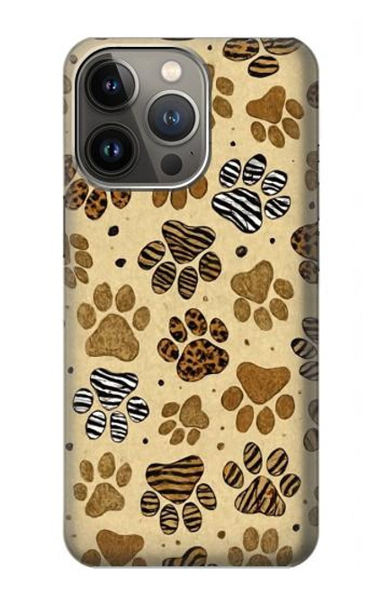S4032 野生動物の足跡 Wild Animal Paw Foot Print iPhone 13 バックケース、フリップケース・カバー