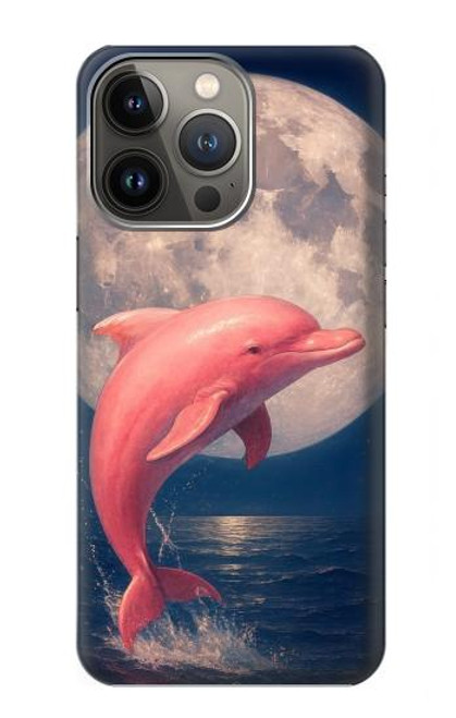 S4045 イルカの月夜 Dolphin Moon Night iPhone 13 バックケース、フリップケース・カバー