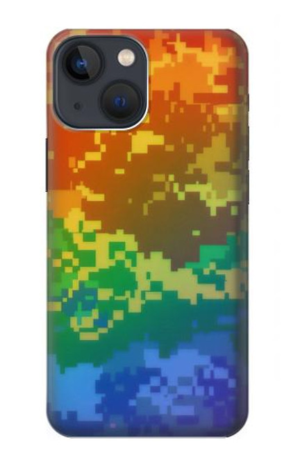 S4047 LGBTQカモフラージュ LGBTQ Camouflage iPhone 13 mini バックケース、フリップケース・カバー