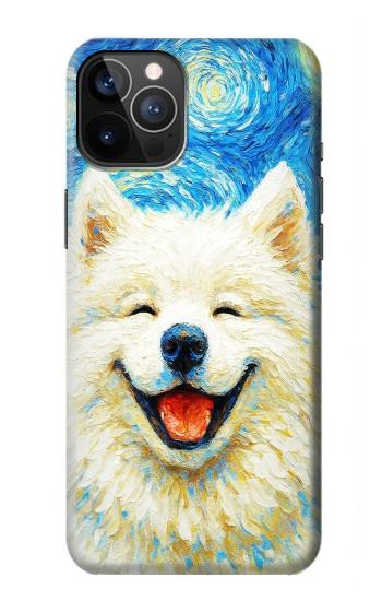 S4064 笑顔の犬 ゴッホの星月夜 Smile Dog Van Gogh Starry Night iPhone 12, iPhone 12 Pro バックケース、フリップケース・カバー
