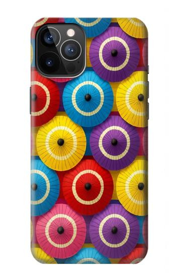 S4065 蛇の目傘柄 Snake Eye Umbrella Pattern iPhone 12, iPhone 12 Pro バックケース、フリップケース・カバー