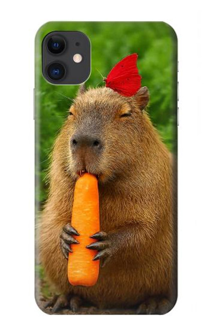 S4068 カピバラ蝶 Capybara Butterfly iPhone 11 バックケース、フリップケース・カバー