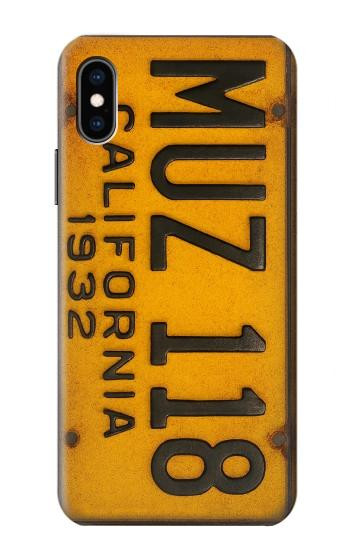 S4060 ヴィンテージカリフォルニアの車のナンバープレート Vintage California Car License Plate iPhone X, iPhone XS バックケース、フリップケース・カバー