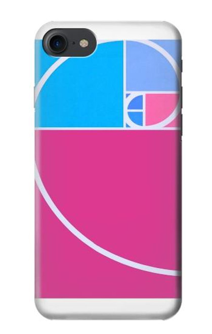 S4076 黄金比フィボナッチ螺旋 Golden Ratio Fibonacci Spiral iPhone 7, iPhone 8, iPhone SE (2020) (2022) バックケース、フリップケース・カバー