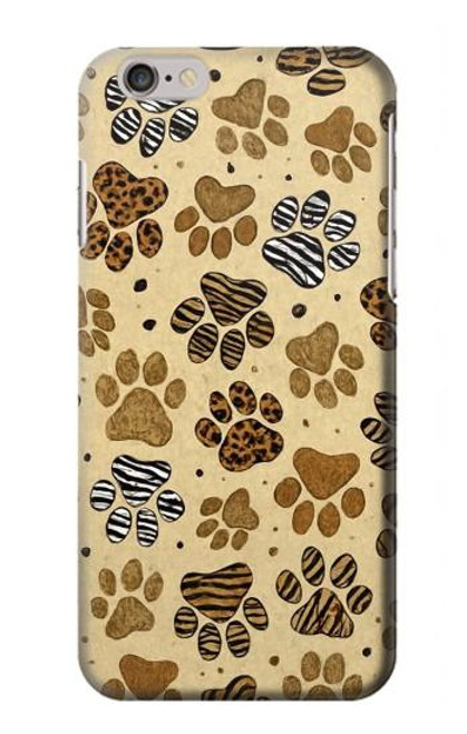 S4032 野生動物の足跡 Wild Animal Paw Foot Print iPhone 6 6S バックケース、フリップケース・カバー