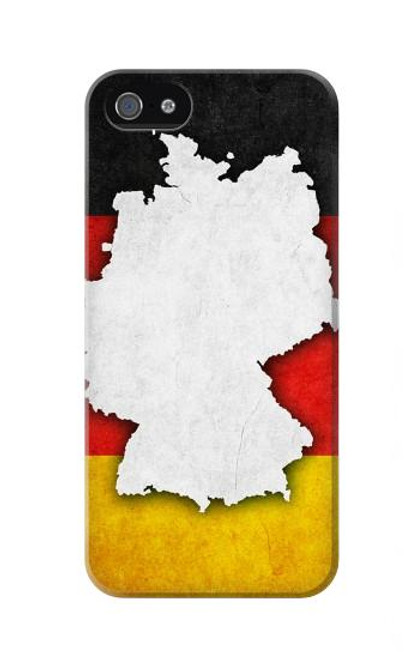 S4055 ドイツ国旗 Germany Flag iPhone 5 5S SE バックケース、フリップケース・カバー