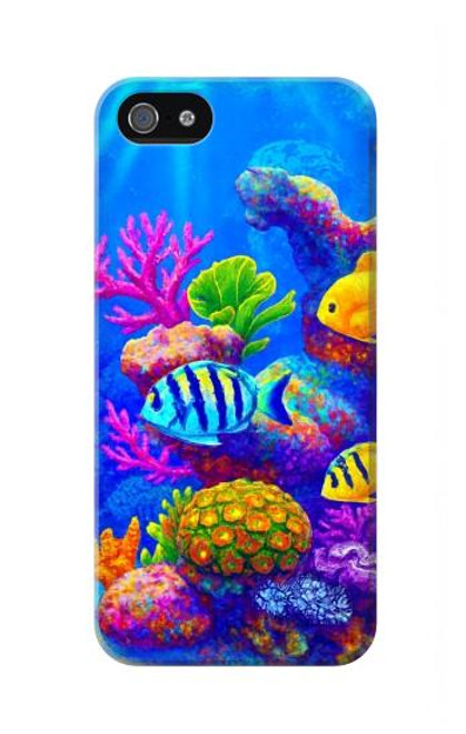 S4058 カラフルな水族館 Colorful Aquarium iPhone 5 5S SE バックケース、フリップケース・カバー