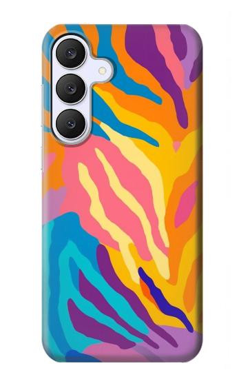 S4037 カラフルなシマウマ柄 Colorful Zebra Pattern Samsung Galaxy S25 FE, S26 FE バックケース、フリップケース・カバー