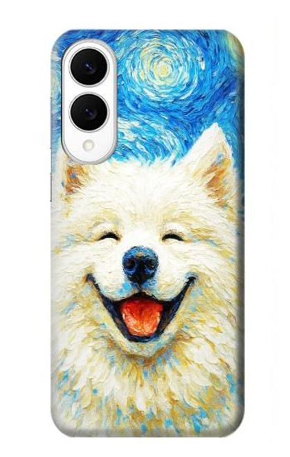 S4064 笑顔の犬 ゴッホの星月夜 Smile Dog Van Gogh Starry Night Samsung Galaxy S25 Edge バックケース、フリップケース・カバー