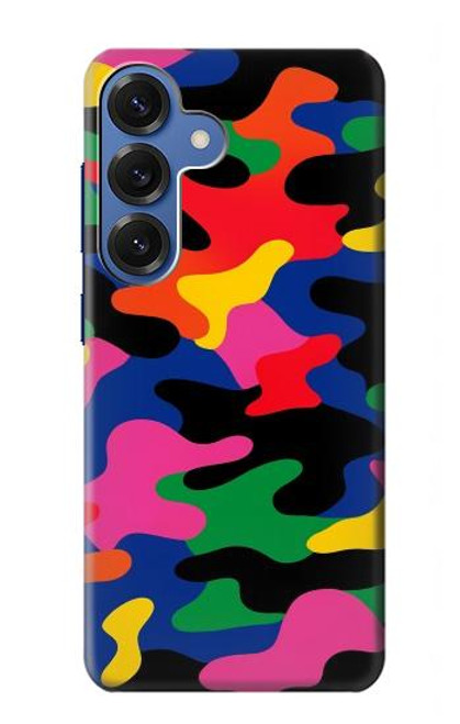 S4072 カラフルなカモフラージュ Colorful Camouflage Samsung Galaxy S25 バックケース、フリップケース・カバー