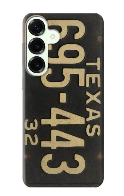 S4061 ヴィンテージテキサスの車のナンバープレート Vintage Texas Car License Plate Samsung Galaxy S25 Plus バックケース、フリップケース・カバー