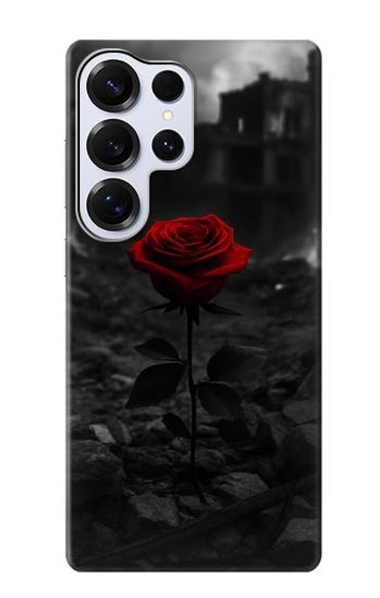 S4048 赤いバラの遺跡 Red Rose Ruins Samsung Galaxy S25 Ultra バックケース、フリップケース・カバー