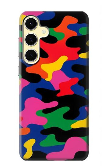 S4072 カラフルなカモフラージュ Colorful Camouflage Samsung Galaxy S24 FE バックケース、フリップケース・カバー