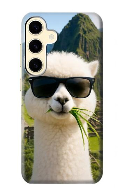 S4069 アルパカのサングラス Alpaca Sunglasses Samsung Galaxy S24 バックケース、フリップケース・カバー