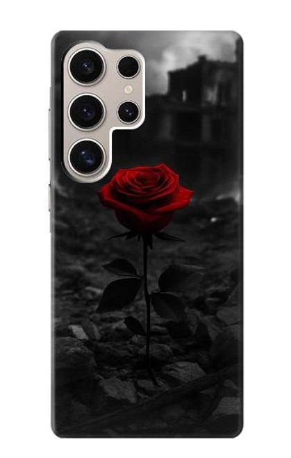 S4048 赤いバラの遺跡 Red Rose Ruins Samsung Galaxy S24 Ultra バックケース、フリップケース・カバー