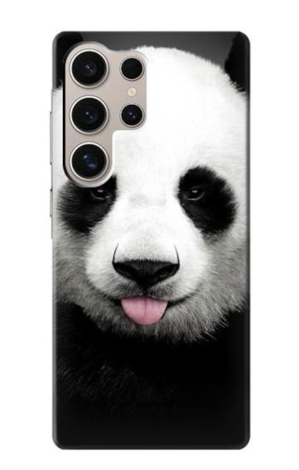 S4049 舌を出した可愛いパンダ Cute Panda Stick Out Tongue Samsung Galaxy S24 Ultra バックケース、フリップケース・カバー