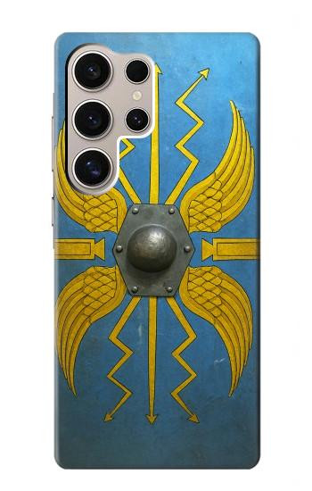 S4052 青いローマの盾 Blue Roman Shield Samsung Galaxy S24 Ultra バックケース、フリップケース・カバー